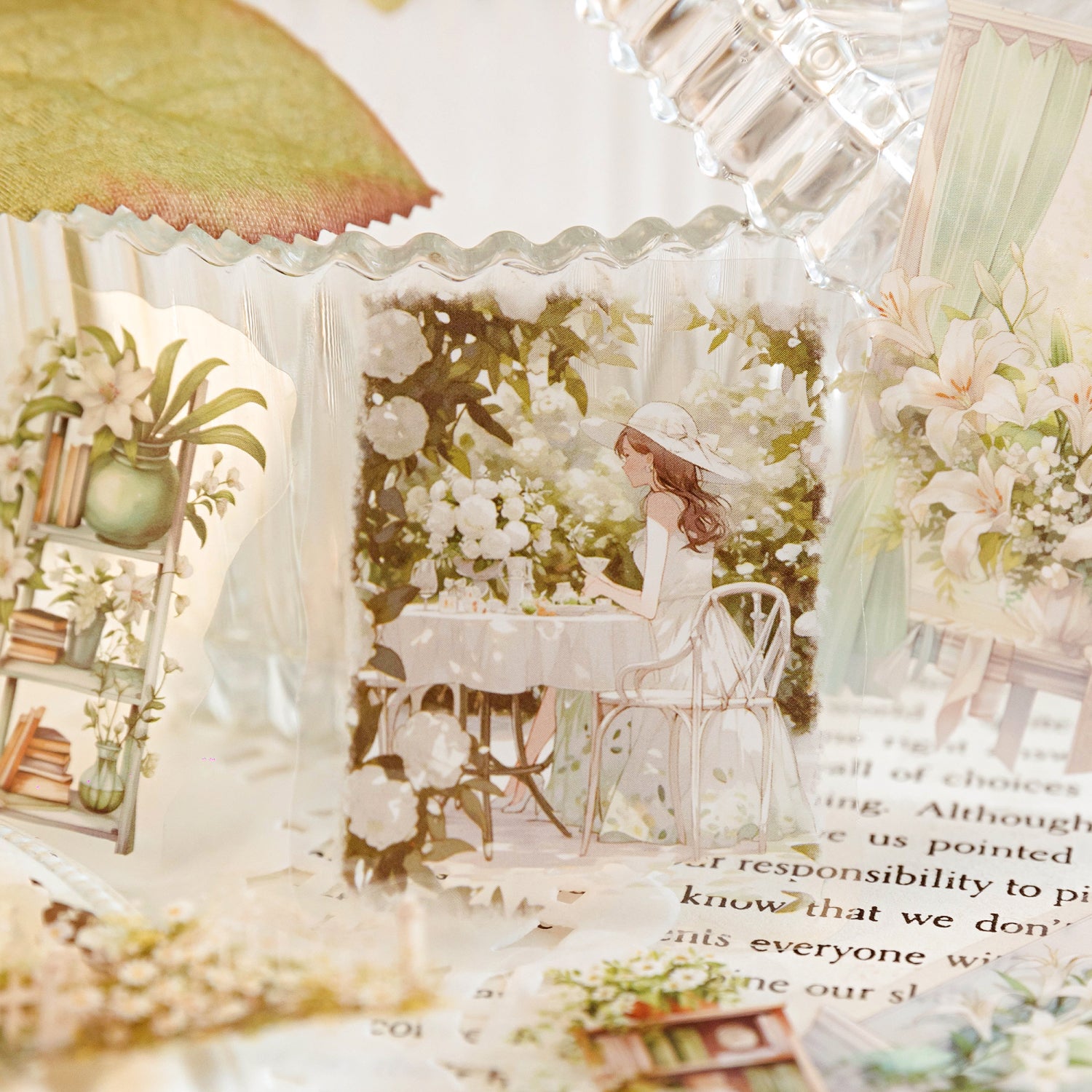 Flower Garden Scrapbooking Journaling PET Sticker