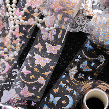 Fluorescent Butterfly Hot Stamping Pre-cut PET Tape