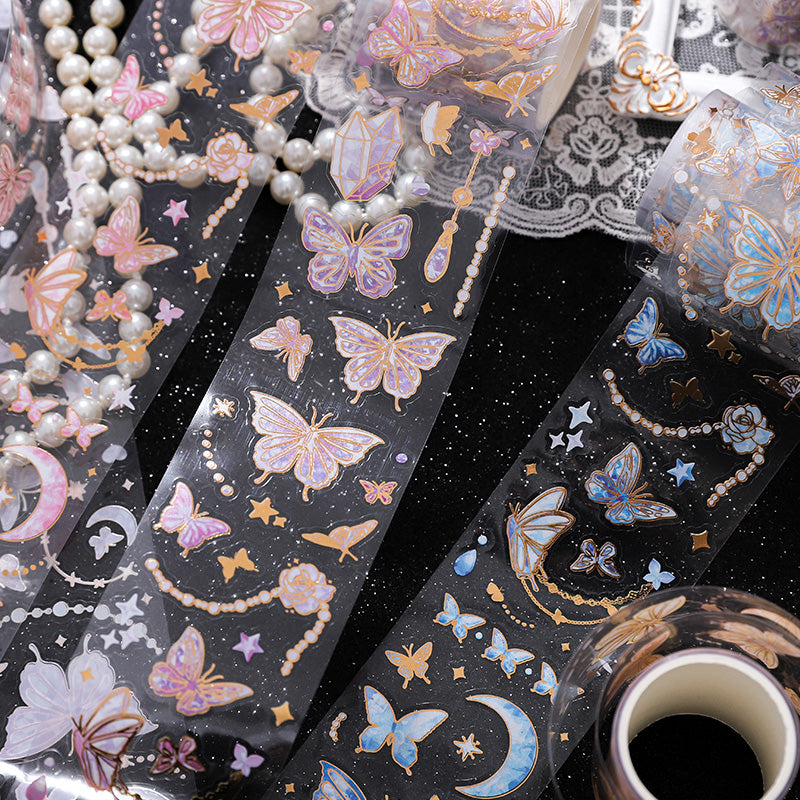 Fluorescent Butterfly Hot Stamping Pre-cut PET Tape