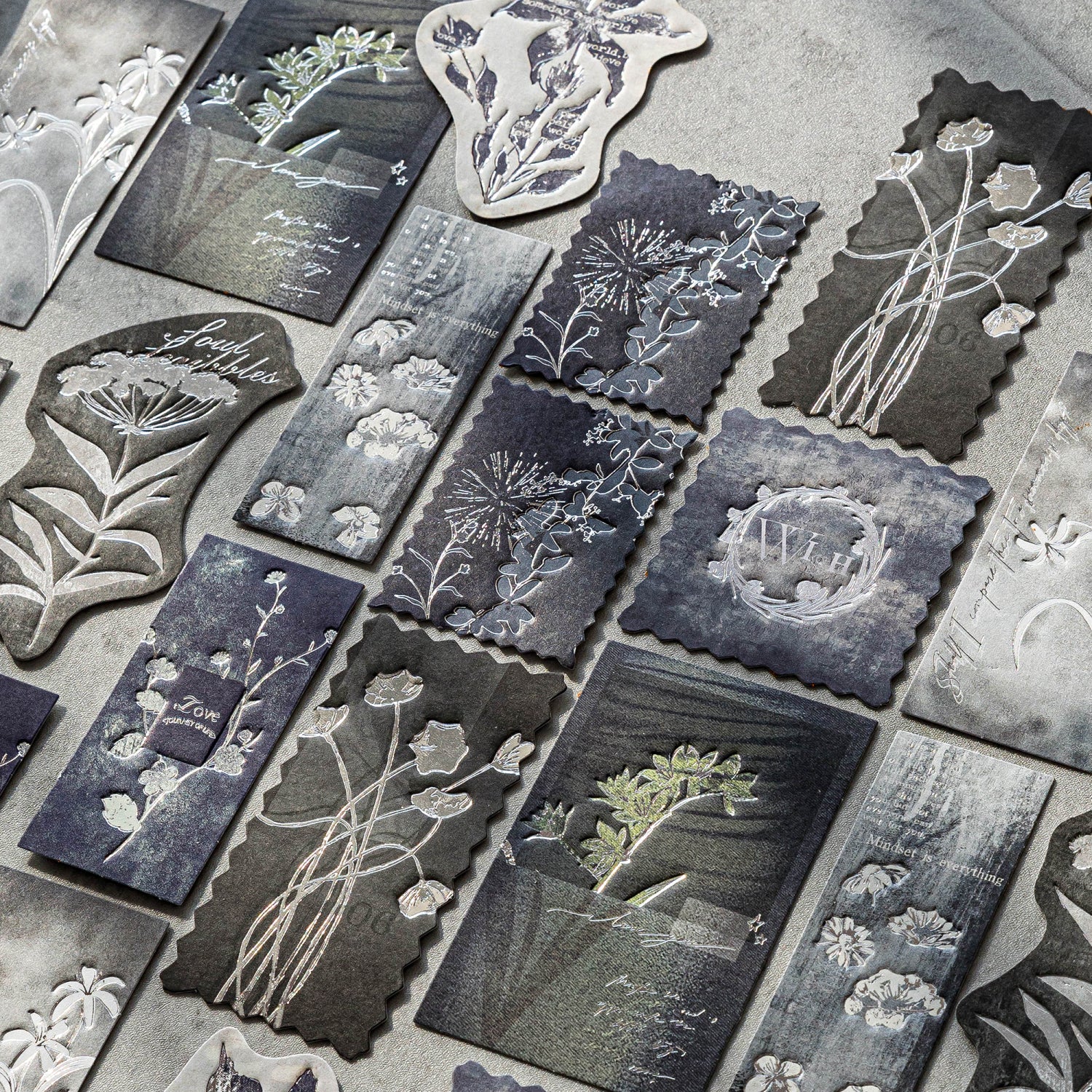 White Kraft Paper Hot Stamping Debossed Matchbox Notes Sticker