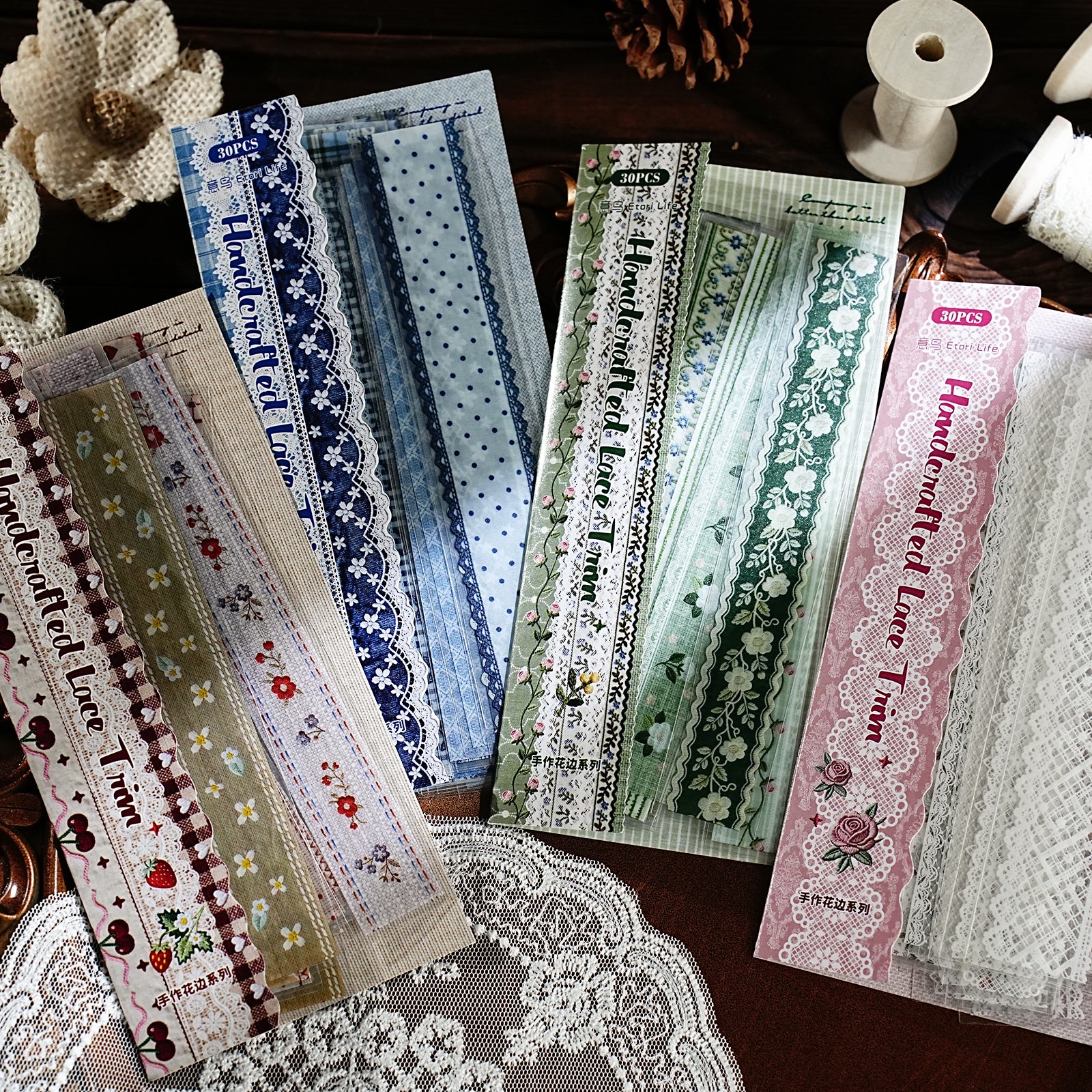 Lace Series Vintage Lace Border Stickers