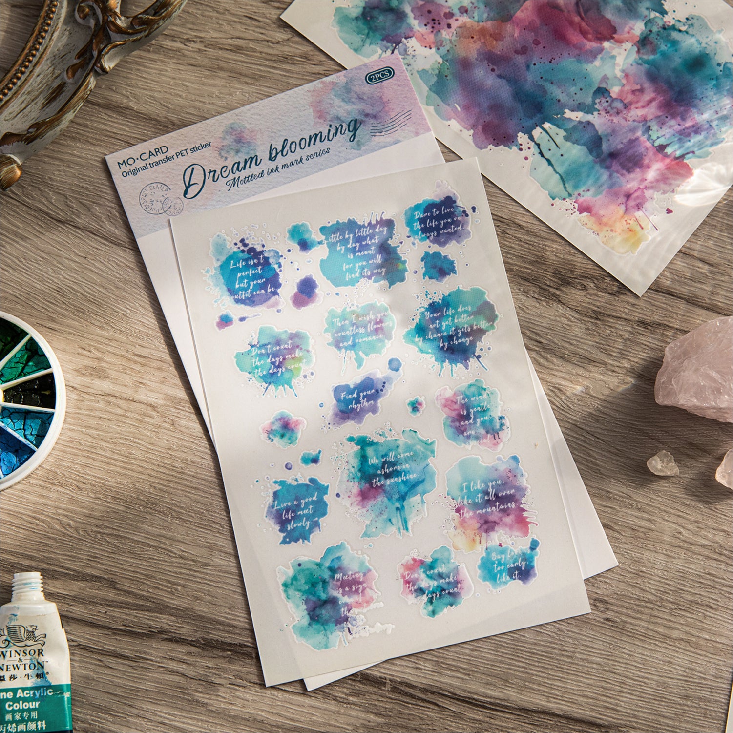 Mottled Ink Transfer sticker