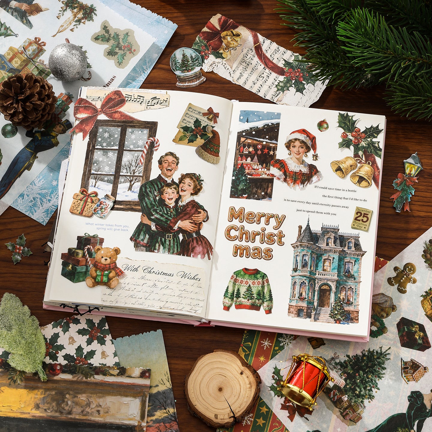 Winter Wishes Sticker Book for Journaling | MOOBOOM
