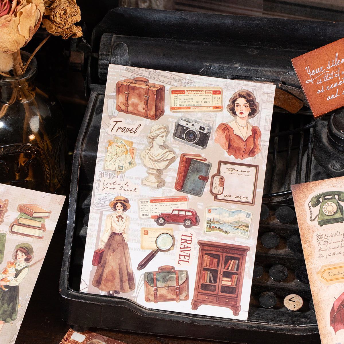 Old Scenery Time Collection Vintage Sticker Book