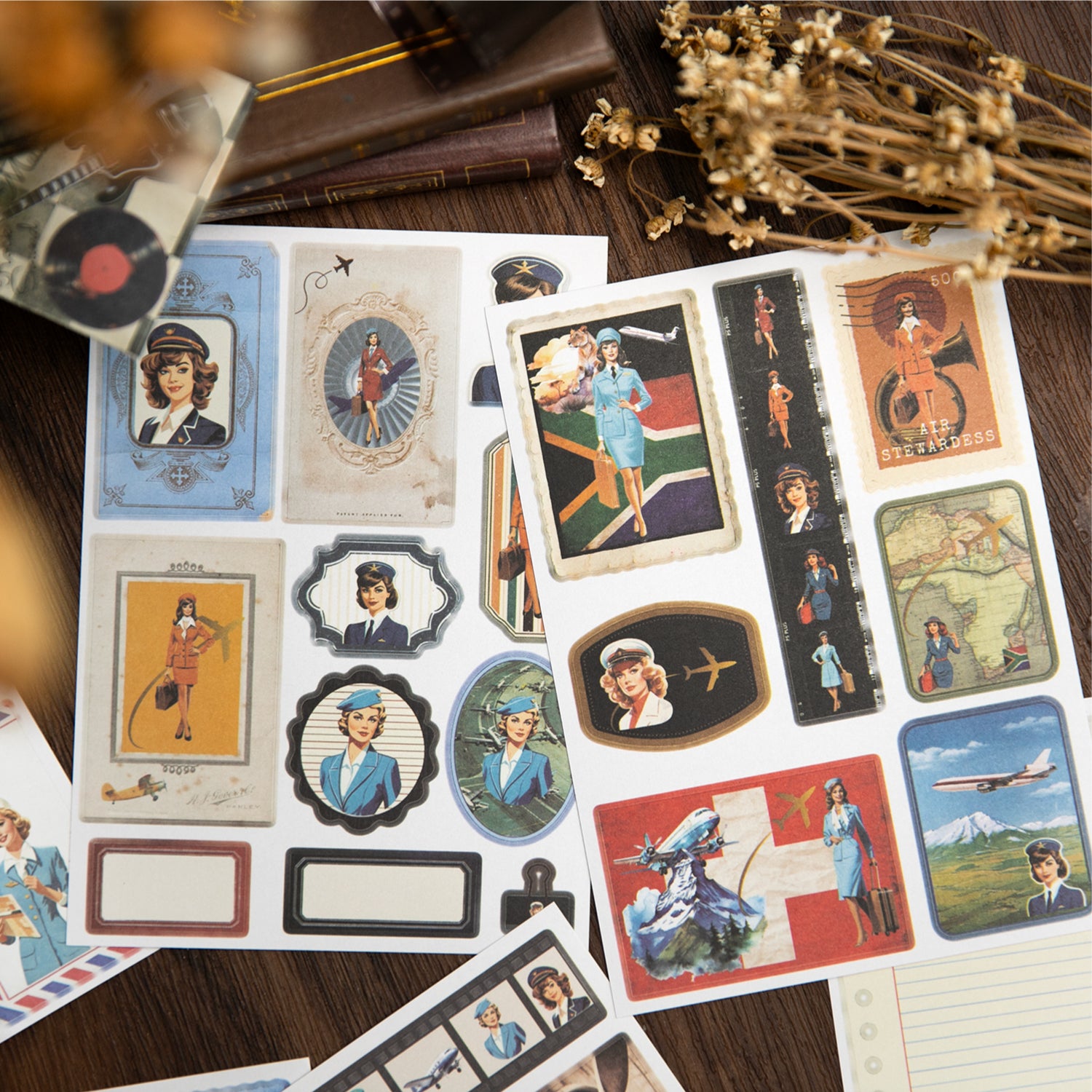 Fading Labels Vintage Sticker Book