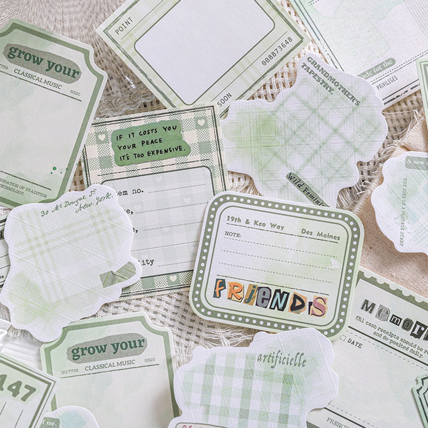 Watercolor Plaid Notebook Sticker