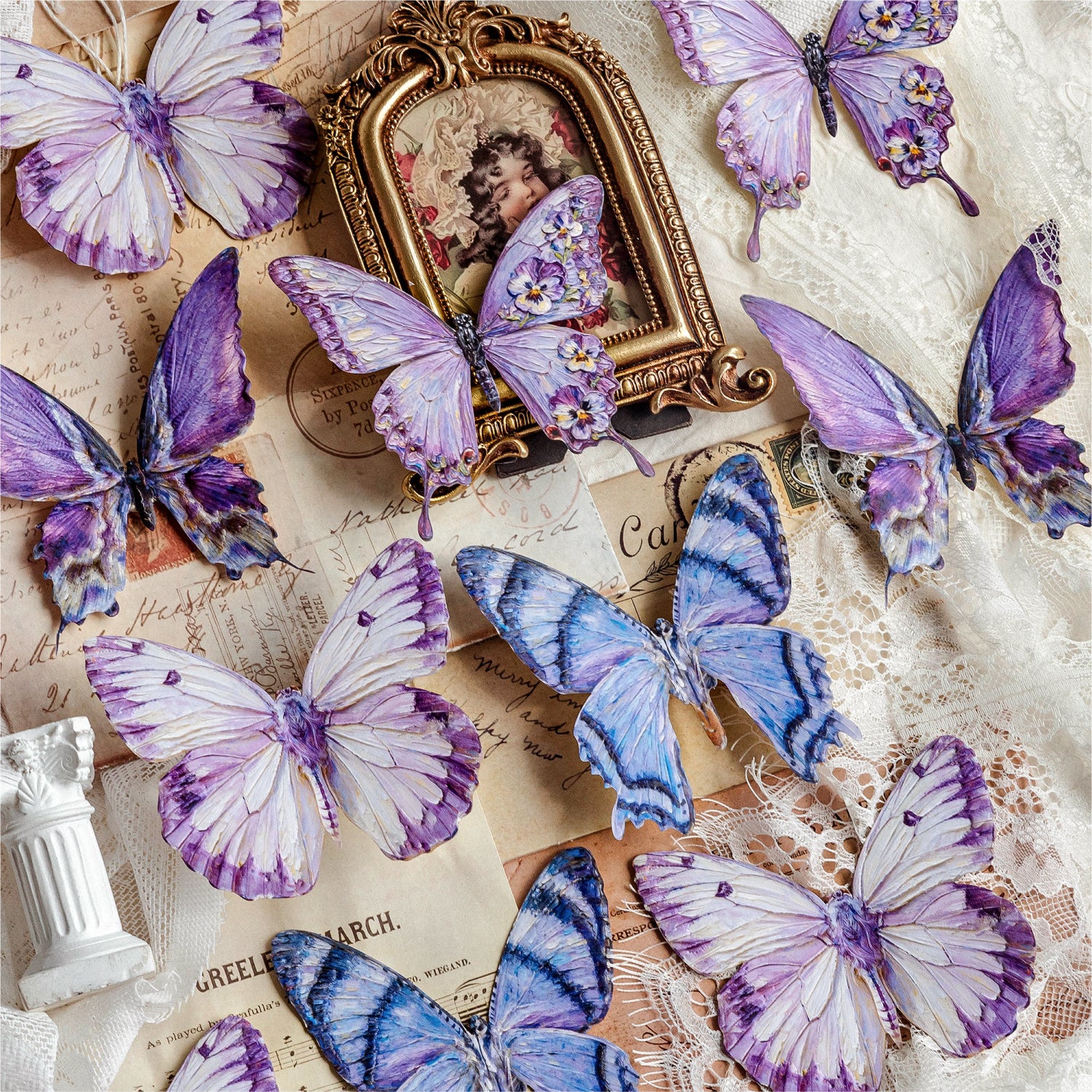 Monet's Butterfly Poetry Series Sticker