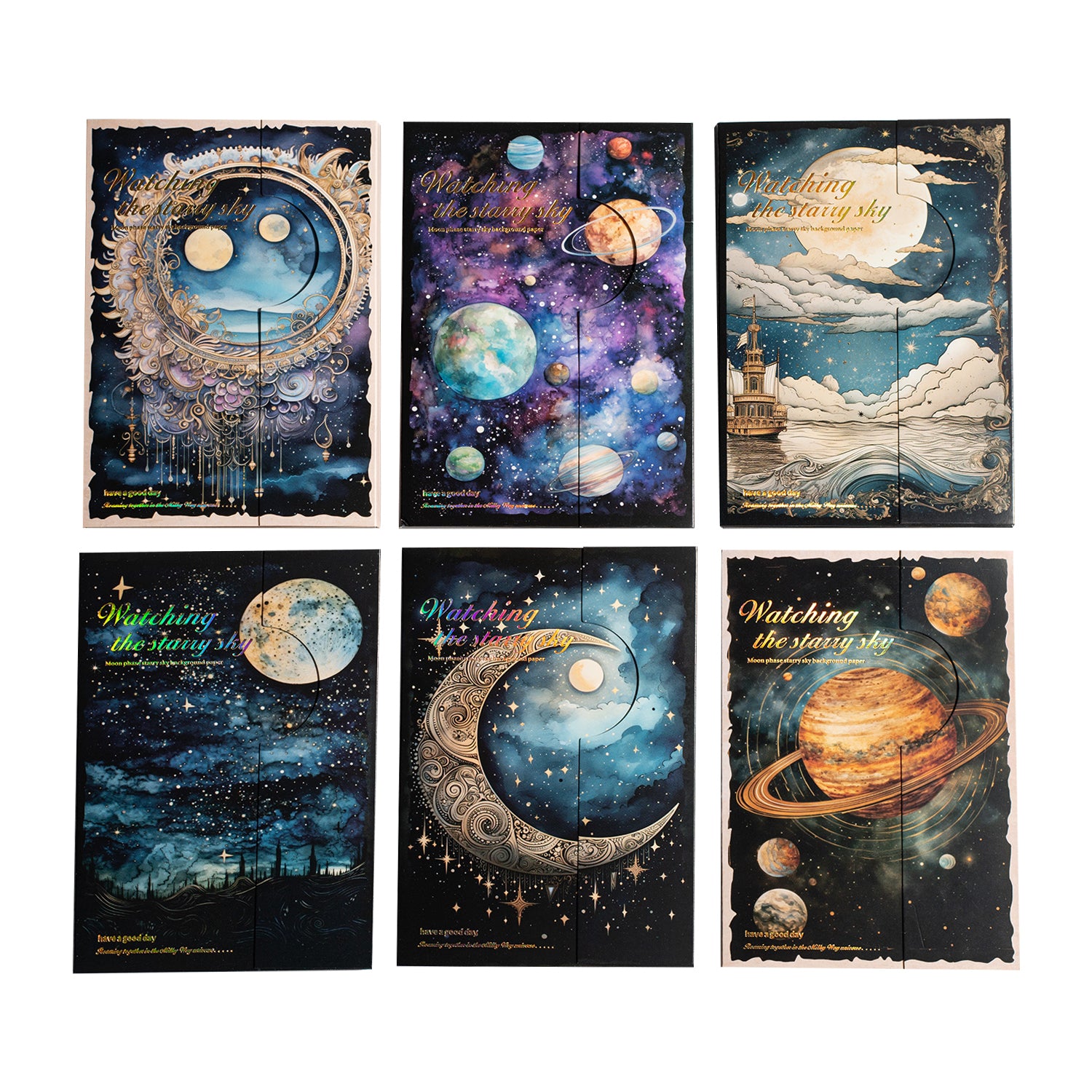 Watching The Starry Sky Journal Scrapbooking Paper For Paper Crafts