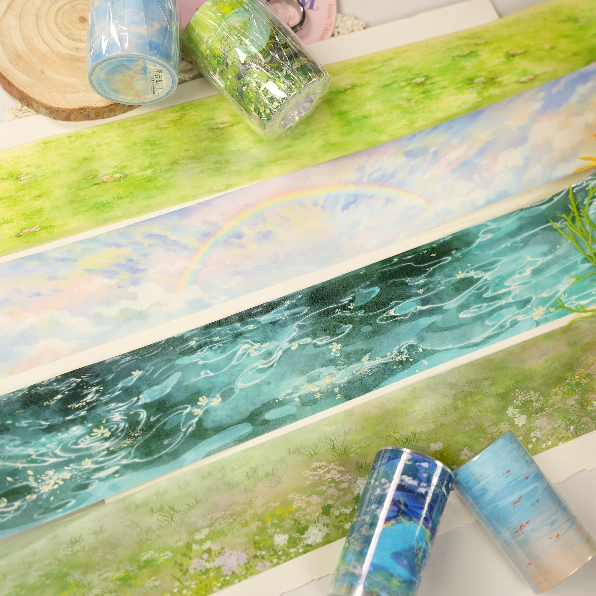 【ZERO】Sky & Grassland Landscaping Tape(40 Styles)(Whole Roll Tape)