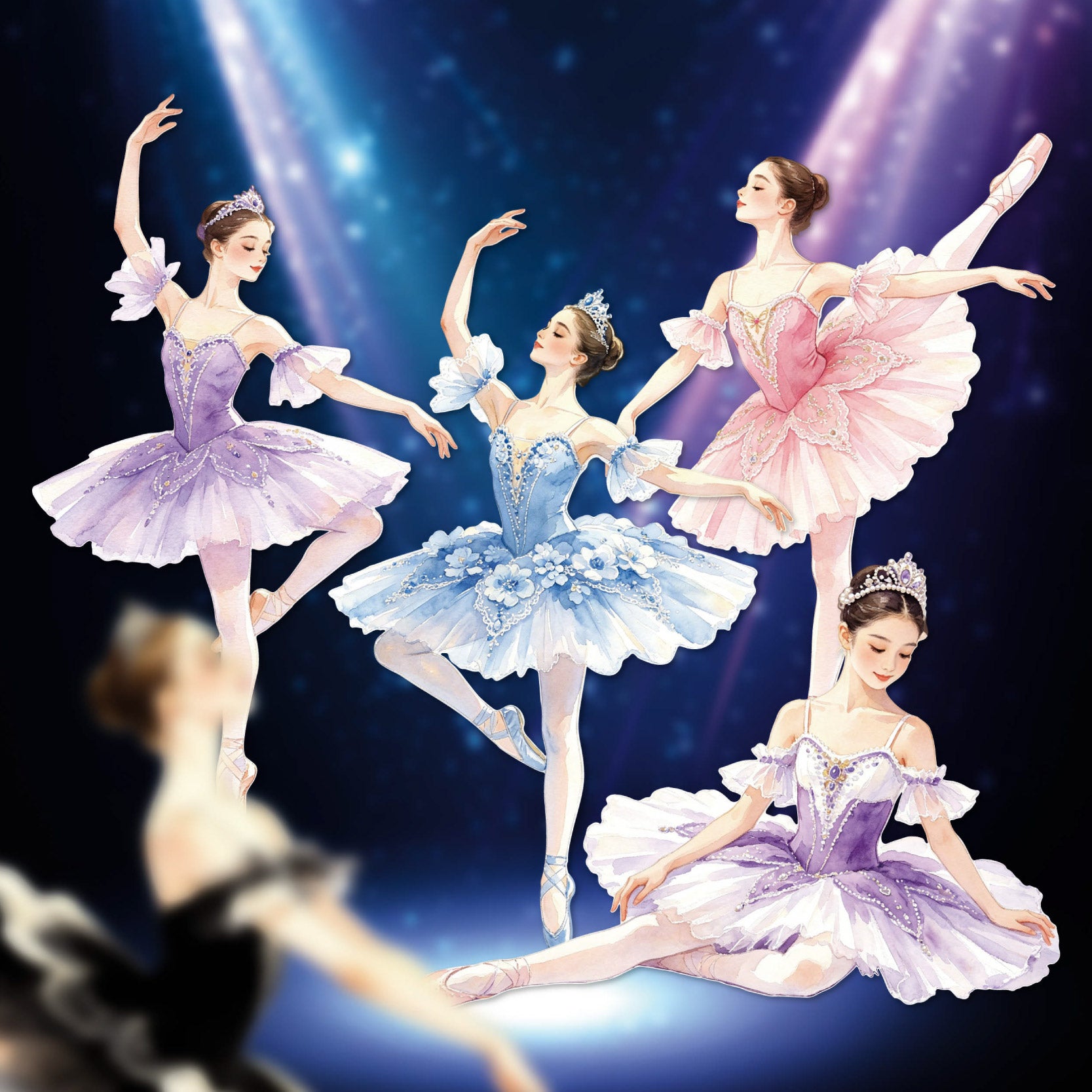 Ballet Girl Paper Sticker