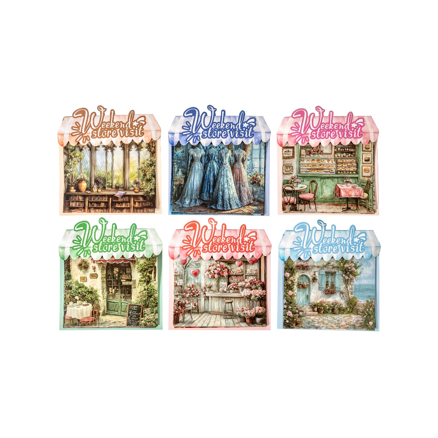 Weekend Shop Background PET Sticker