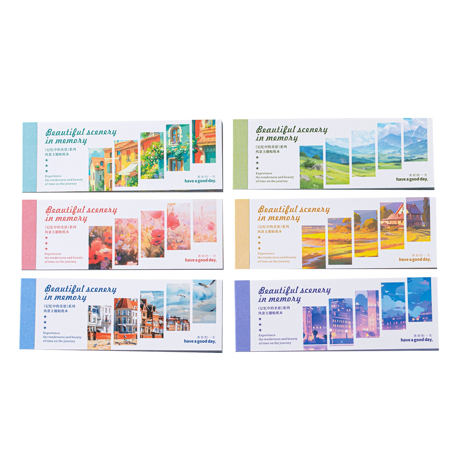Beautiful Scenery in Memory Sticker Book