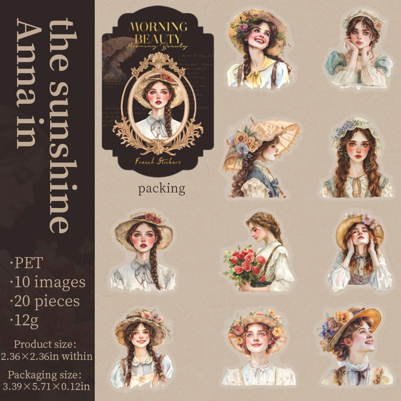 Morning Beauty Character PET Sticker