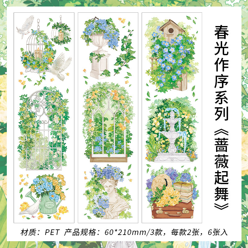 Panoramic Spring Scenery Decorative Tape