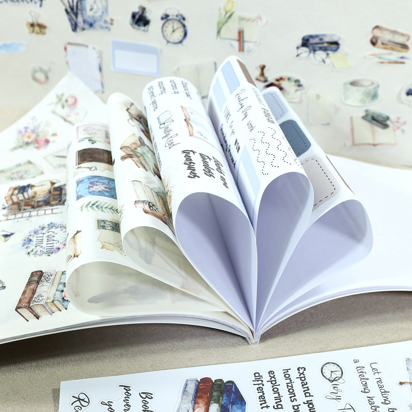 Vintage Sticker Book Vol.28 - Enjoy Reading Daily