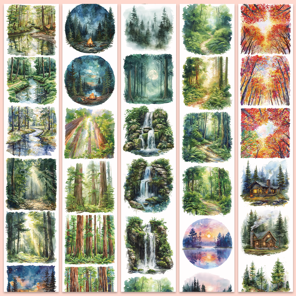 Four Seasons Forest PET Tape | No.24 | MOOBOOM Design