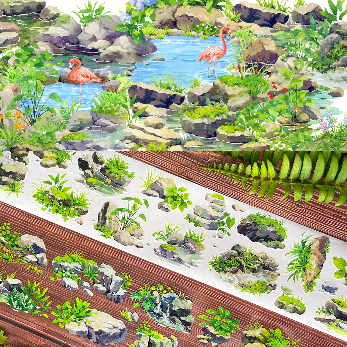 【NEW Studio】 Quiet Stone Landscaping Pre-cut Tape (7cm* 170cm)