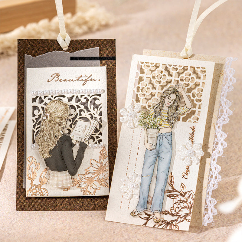 Gold-Stamped Hollow Plant Paper