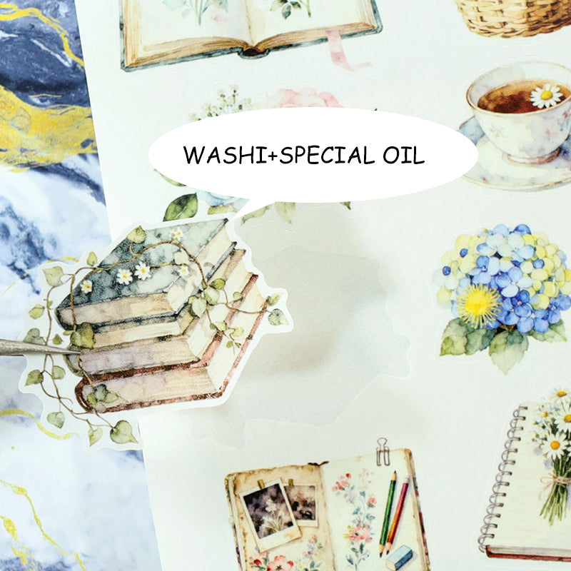 Vintage Sticker Book Vol.28 - Enjoy Reading Daily
