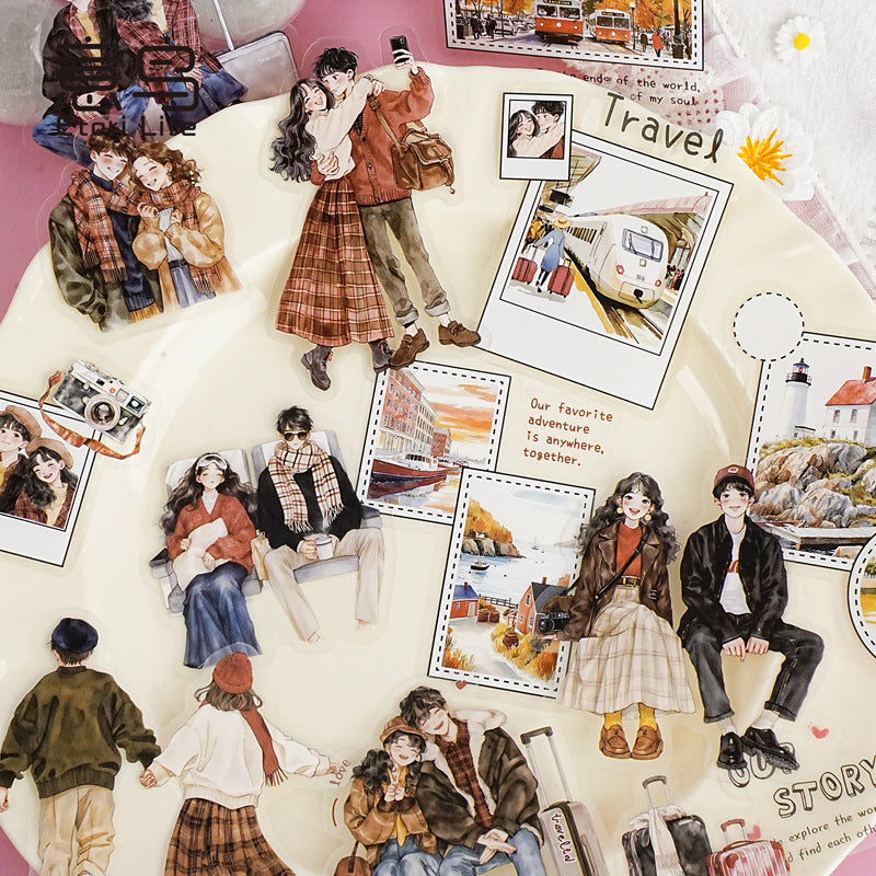 Life with You Couples Themed Character PET Stickers