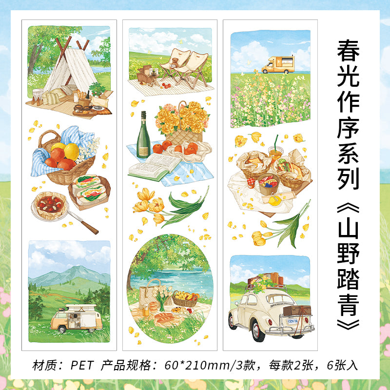 Panoramic Spring Scenery Decorative Tape