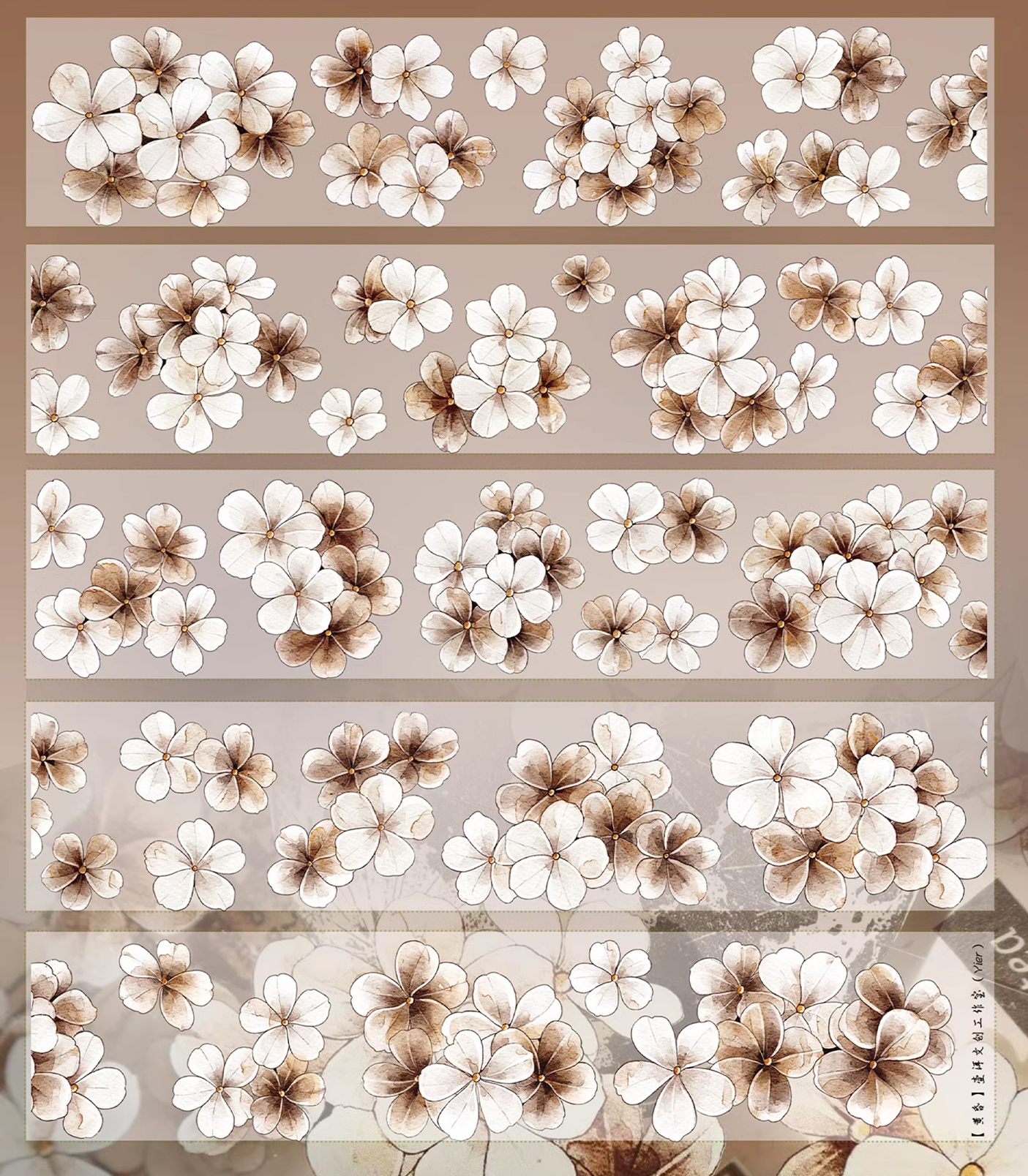 Evening Flowers Tape (5cm*100cm)