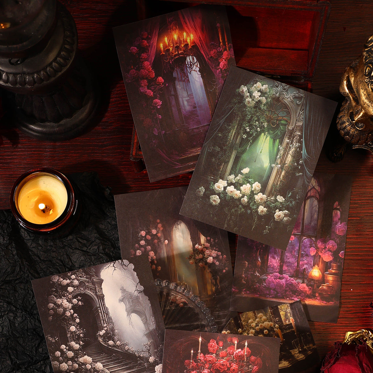 Gothic Rose Palace theme Scrapbooking Paper