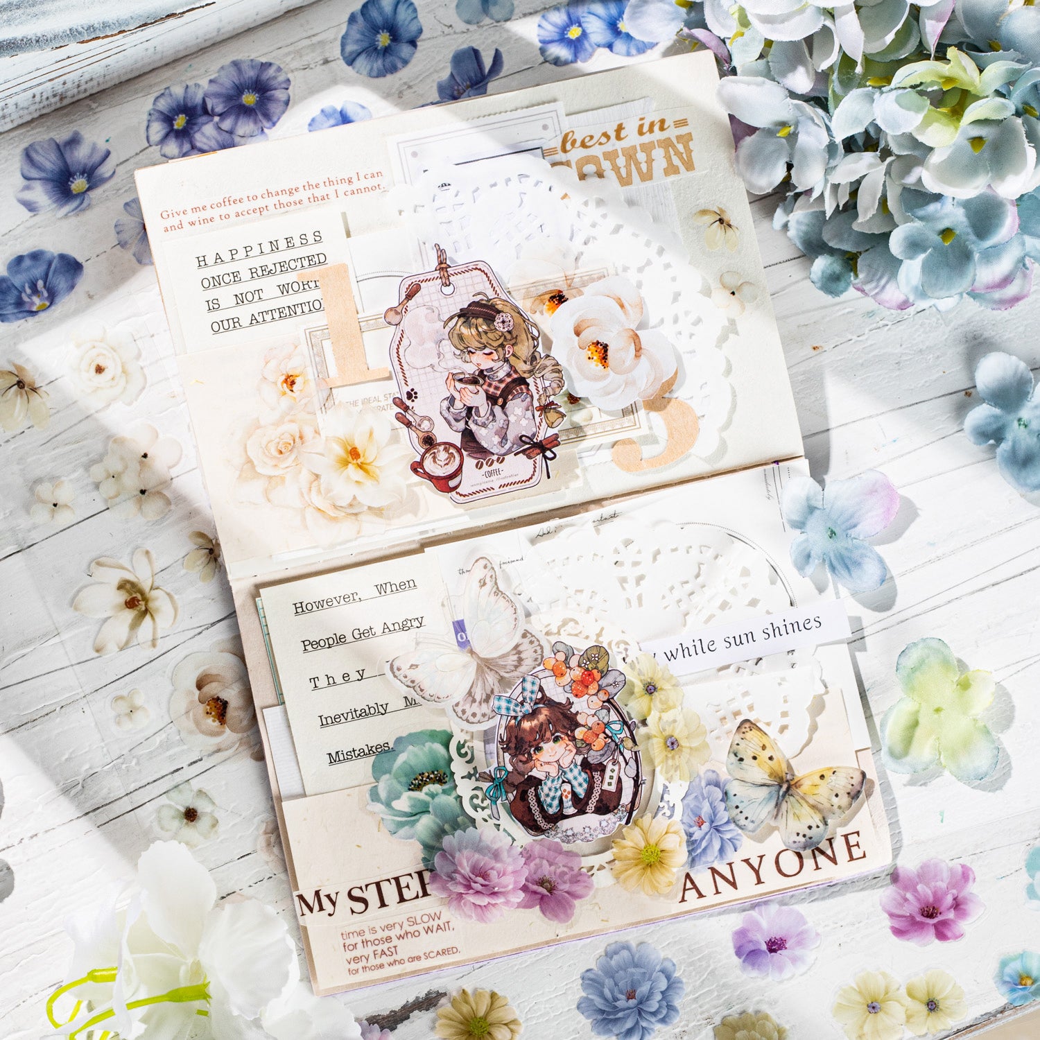 Small Garden Journal Scrapbook Pre-cut PET Tape