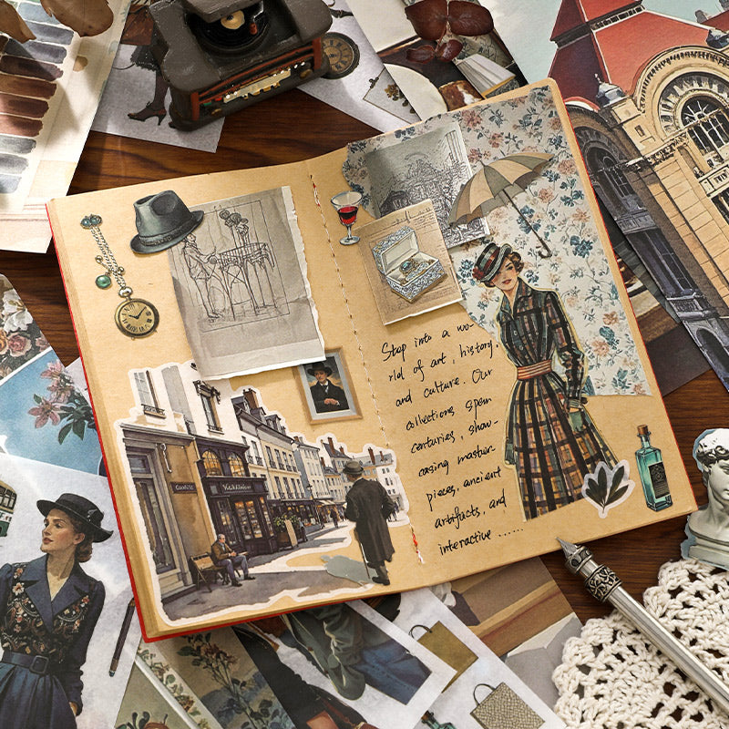 Slow Life Vintage Sticker Books