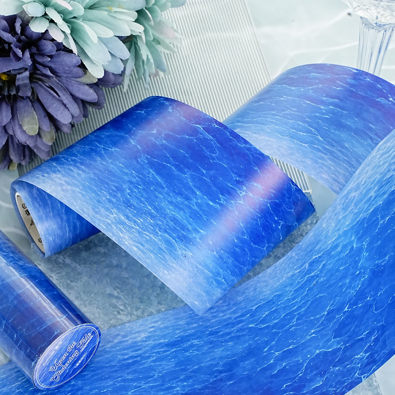 Wide transparent PET landscape tape for calm nature-themed crafts