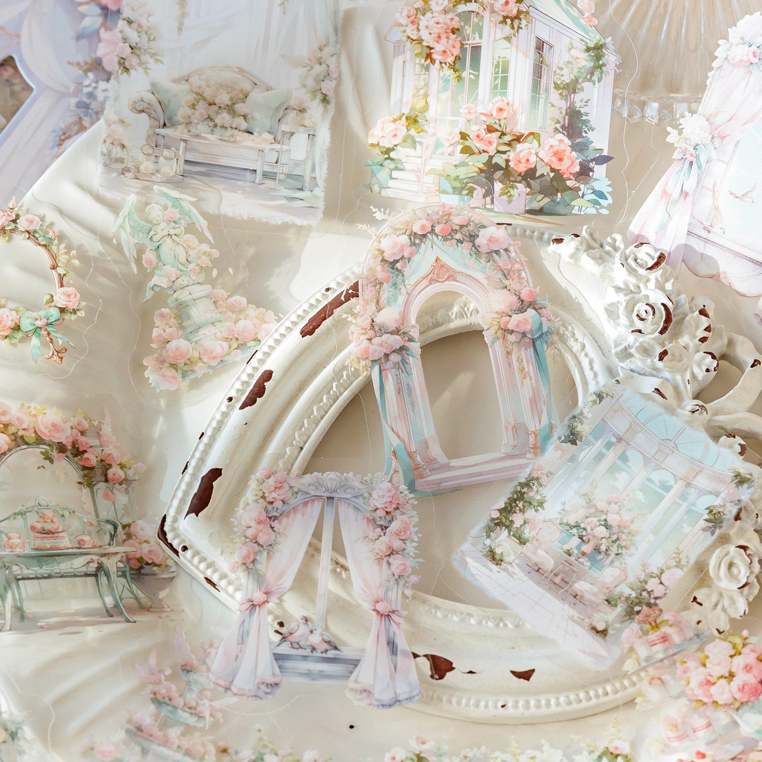 Flower Garden Scrapbooking Journaling PET Sticker