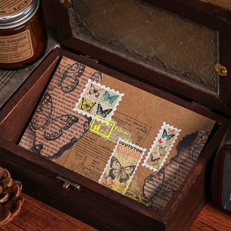 Vintage Foil Stamp Sticker