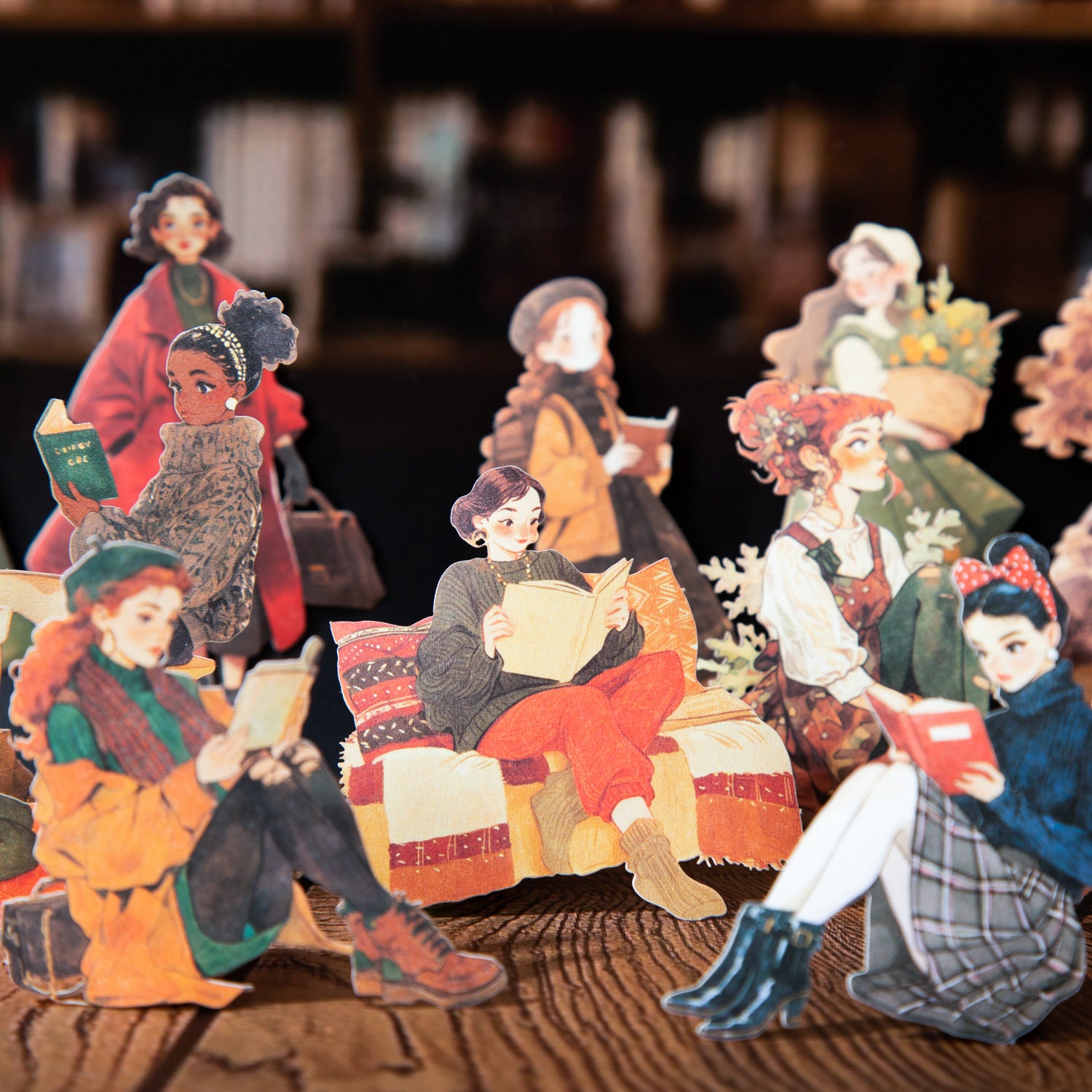 Library Girl PET Sticker