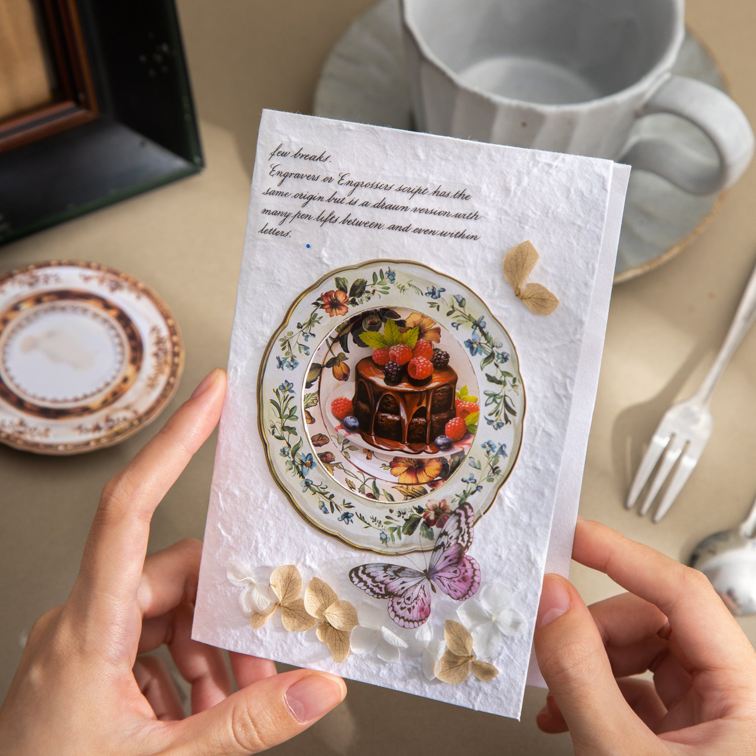 Antique Dinner Plates Scrapbooking Paper