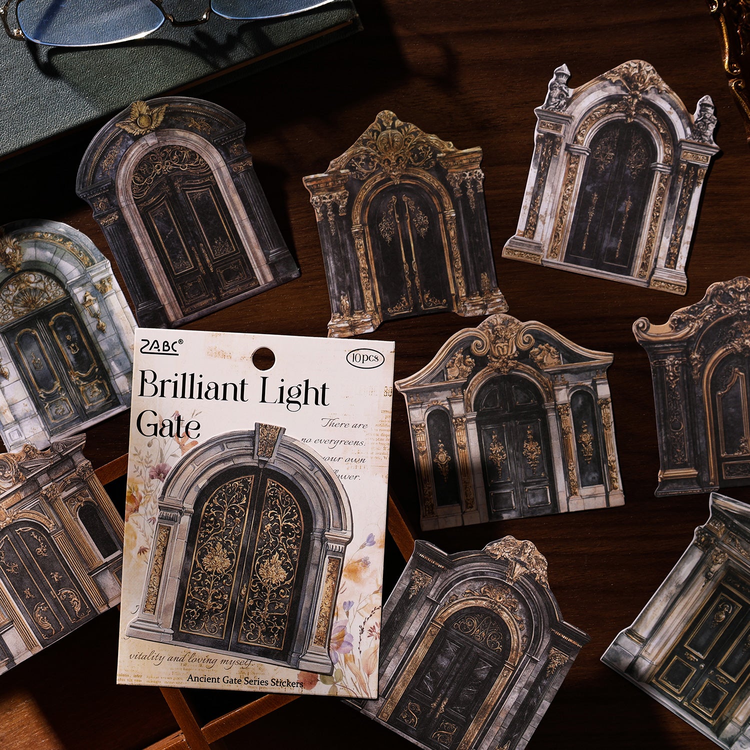 Gilded Portico Series Door & Window Theme Stickers