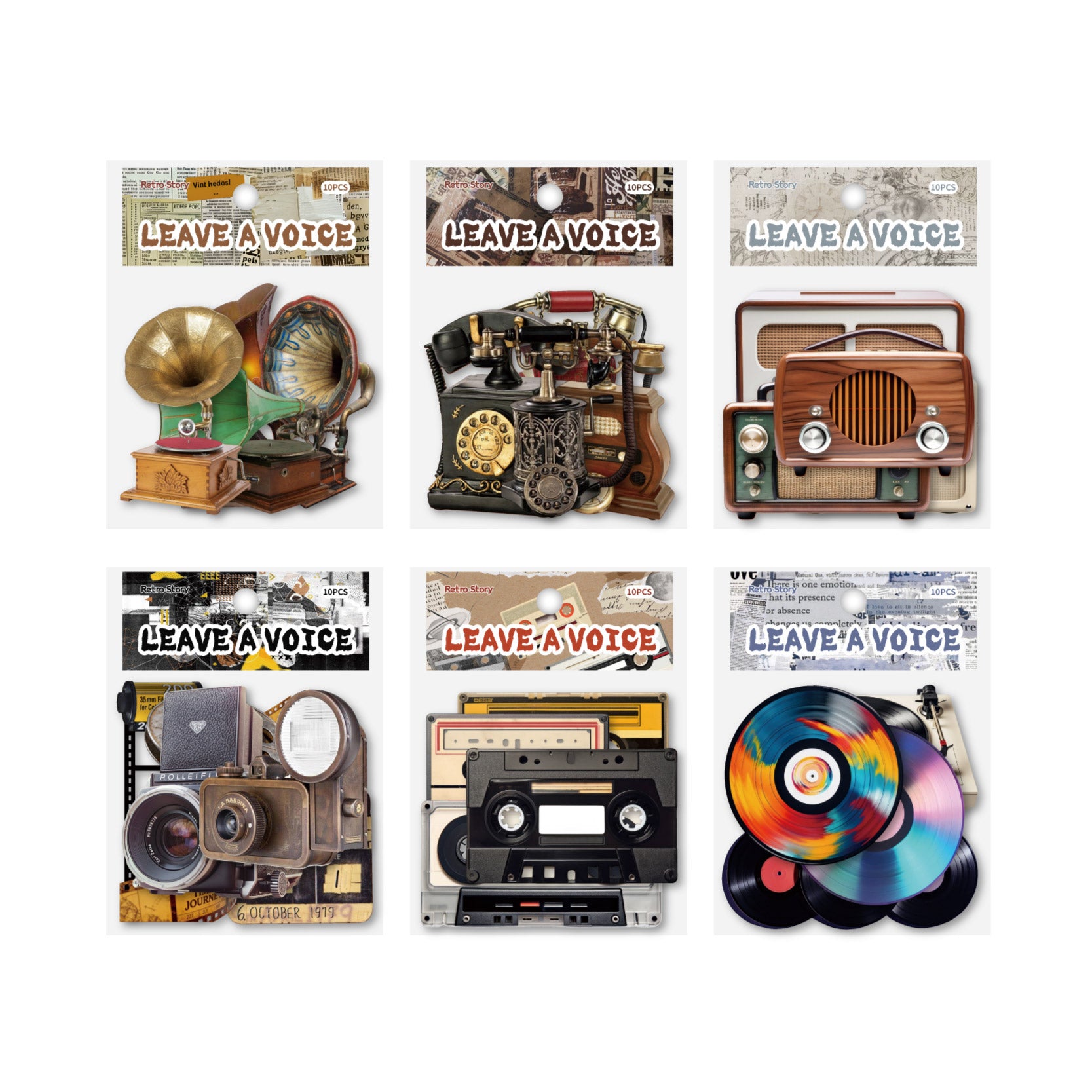 Phonograph Paper Sticker