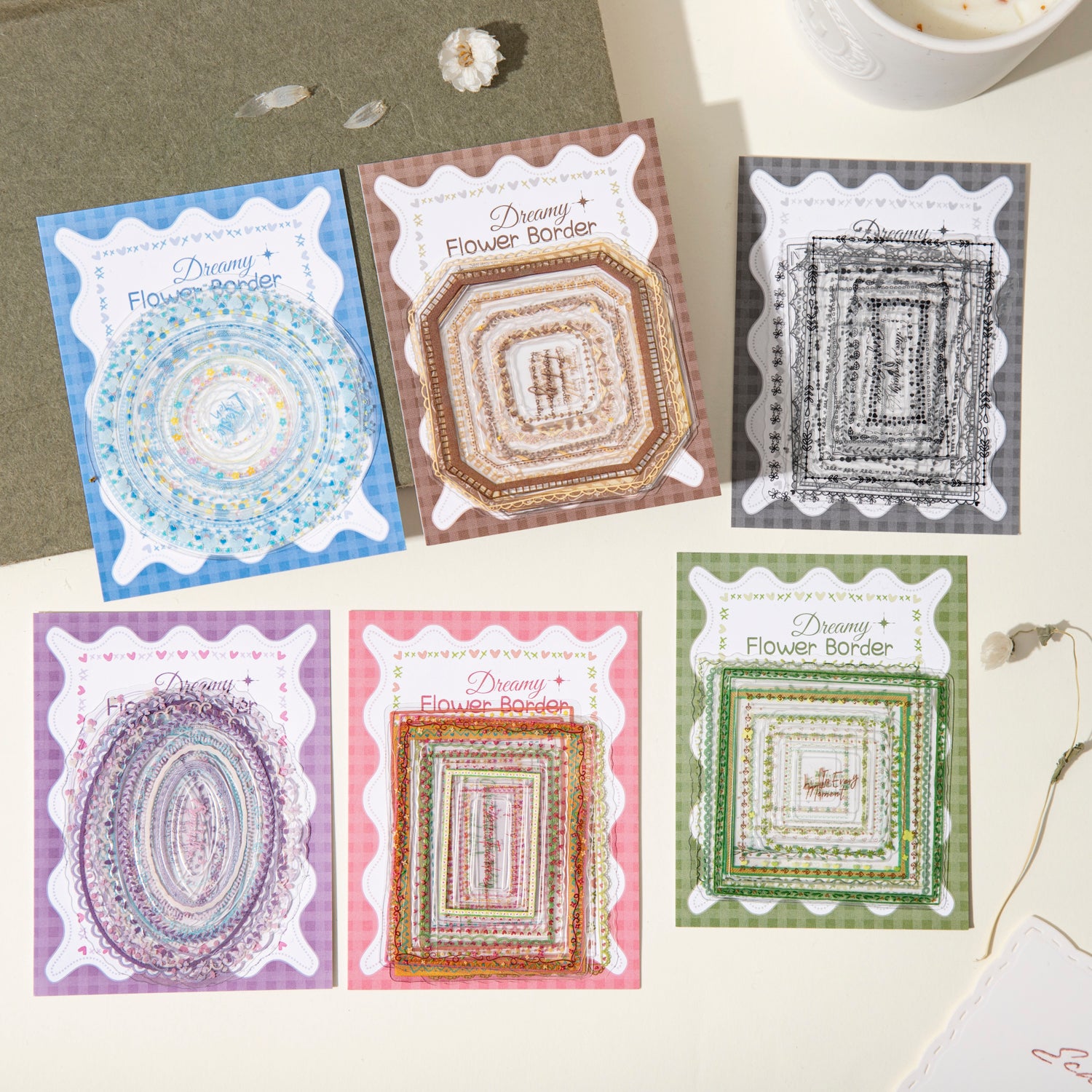 Whispering Dreams Lace Pre-cut PET Sticker for journaling and scrapbooking