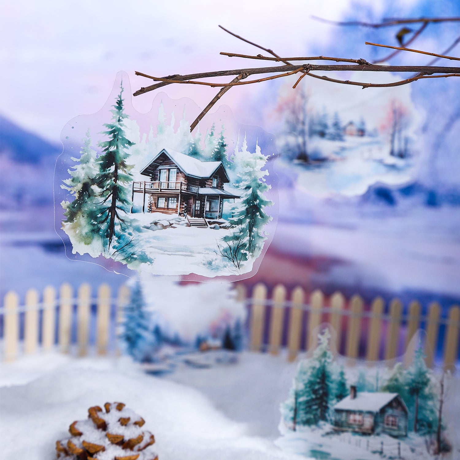 Winter landscape PET Sticker