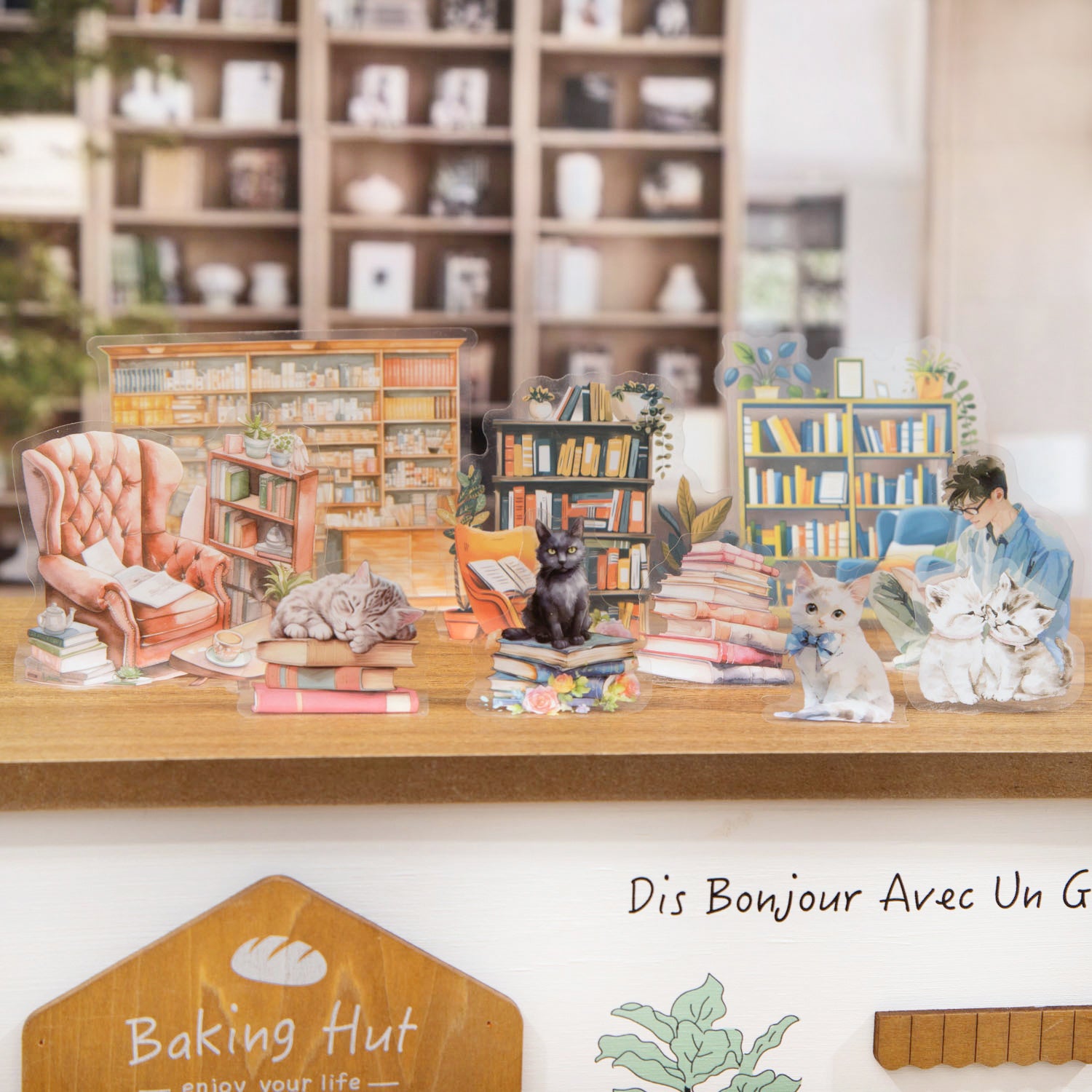 The Cat in The Bookstore PET Sticker