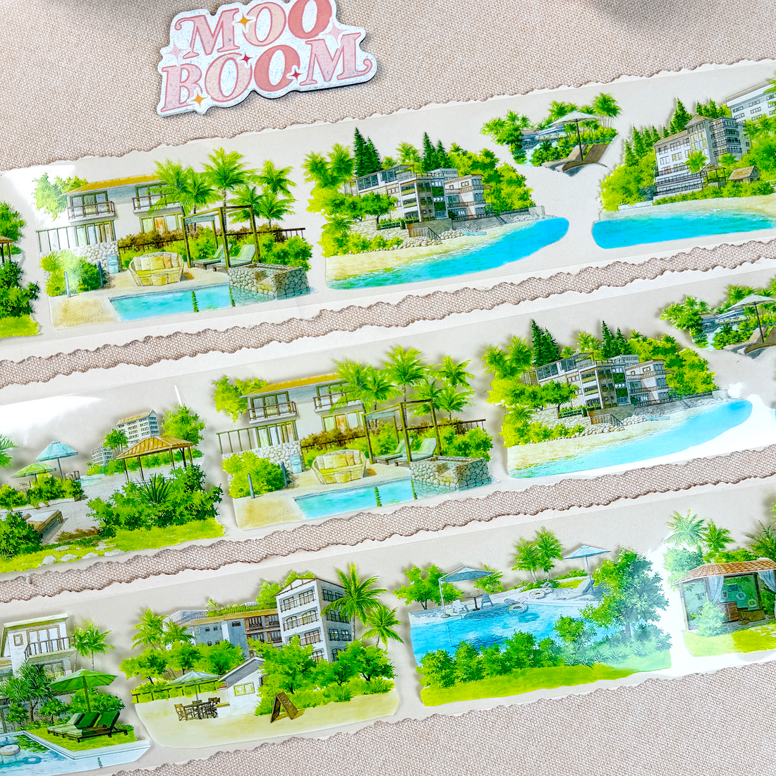 【ZERO】Seaside Hotel Landscape PET Tape