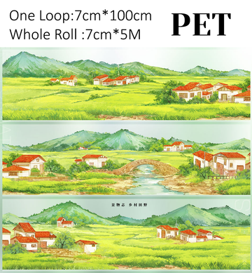 【ZERO】Countryside Fields Landscape PET Tape