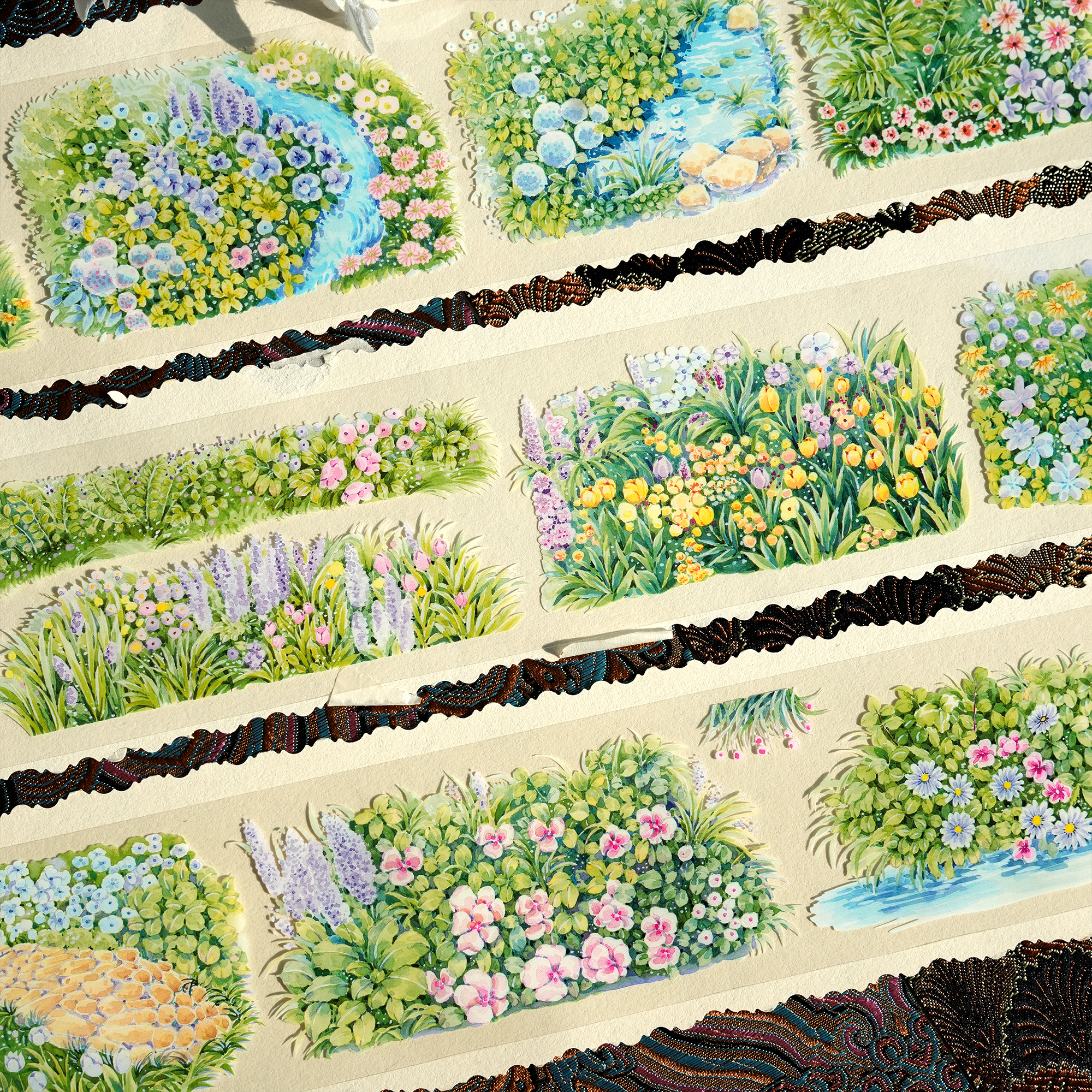 【XT】Flowers and Grass Landscaping Tape