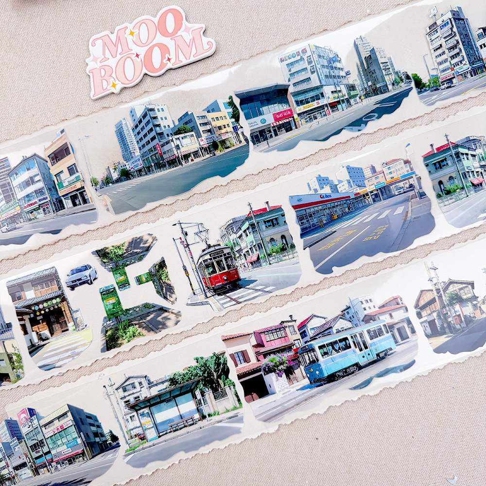 【NaiDong】City Street Landscape PET Tape