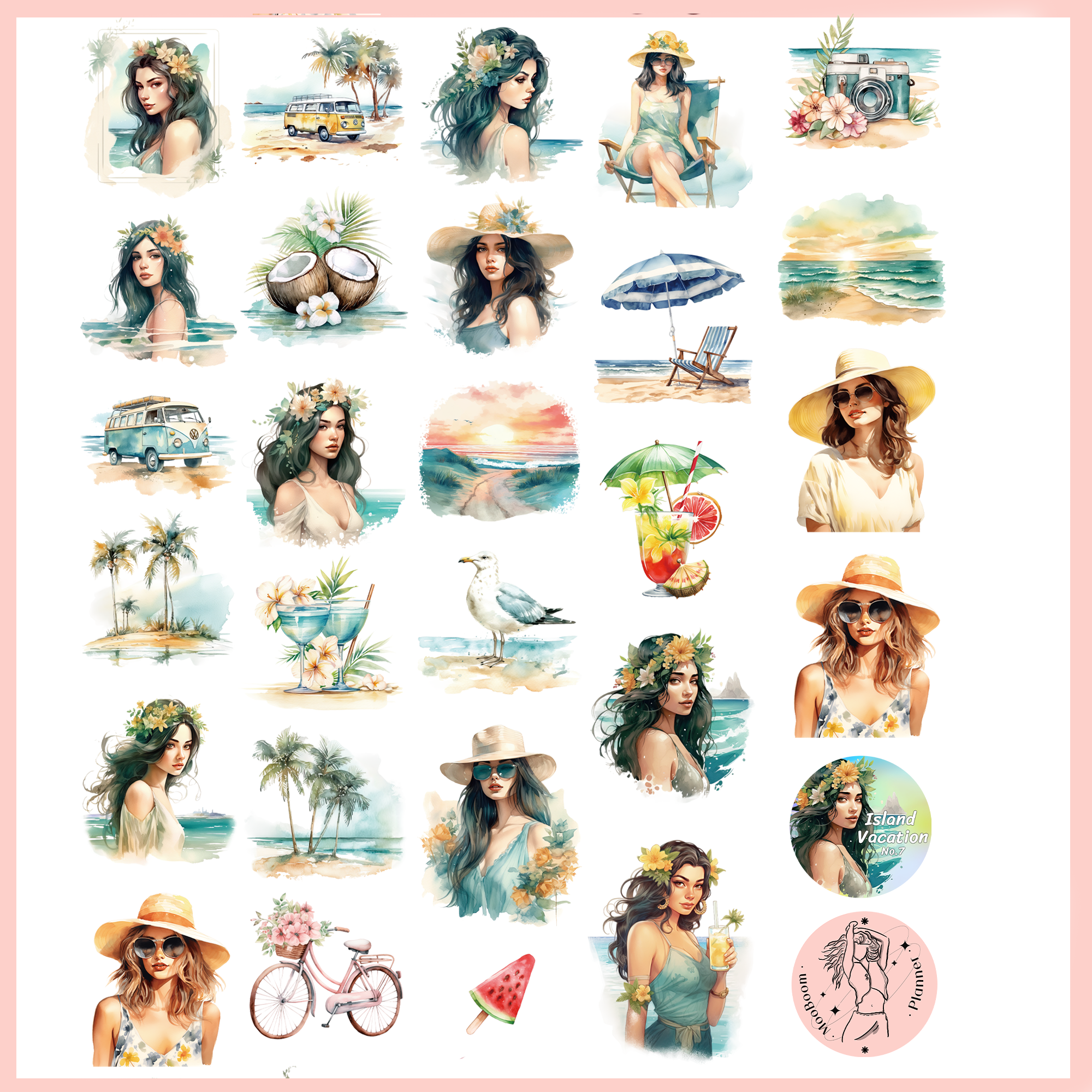 Island Vacation PET Tape | MOOBOOM Design