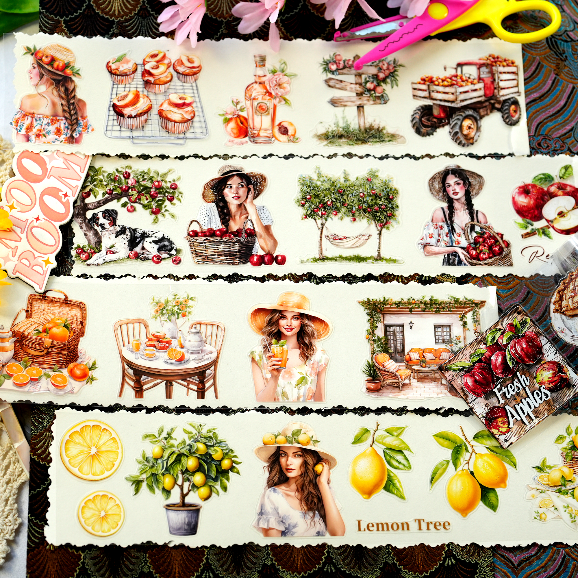 Sweet Fruity Pre-cut PET Tape | No.34 | MOOBOOM Design