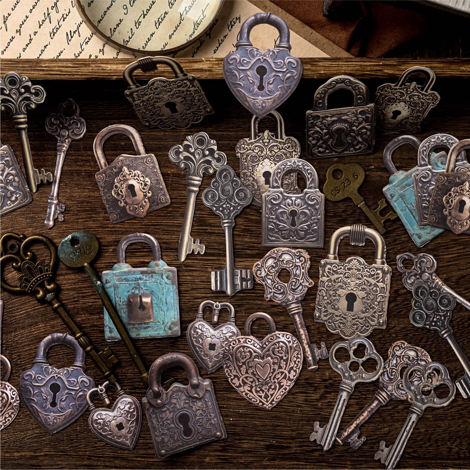 Antique Collection Museum Series Hard cardboard Sticker