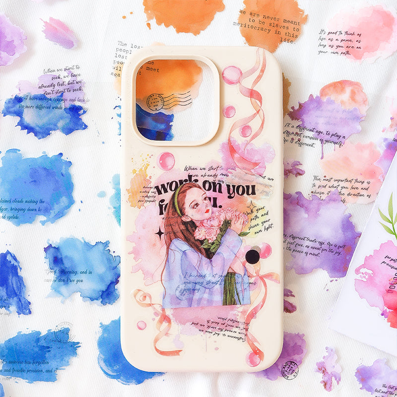 Rosy Clouds Series PET Sticker