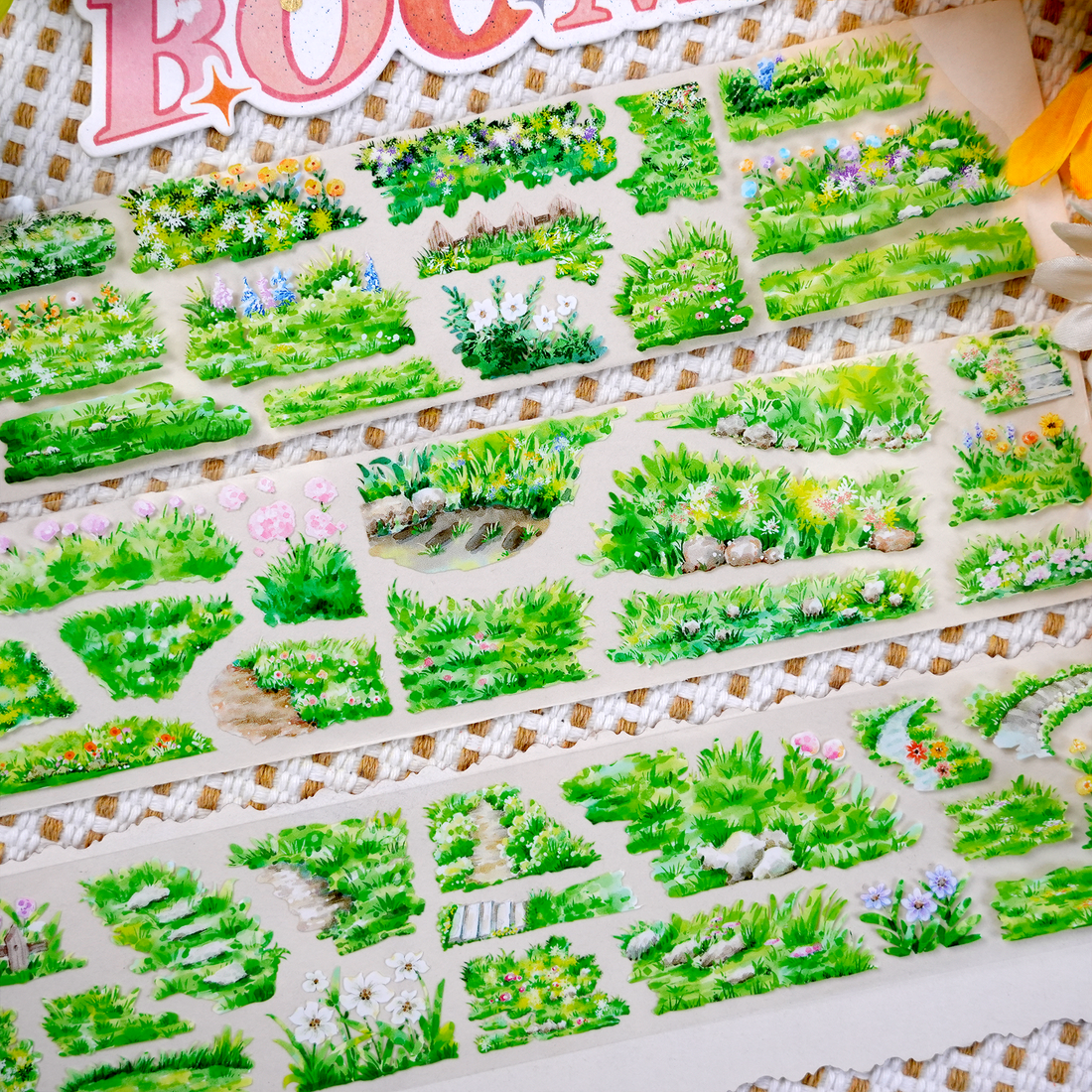 【BOBOYU】Green grassland Landscaping Tape