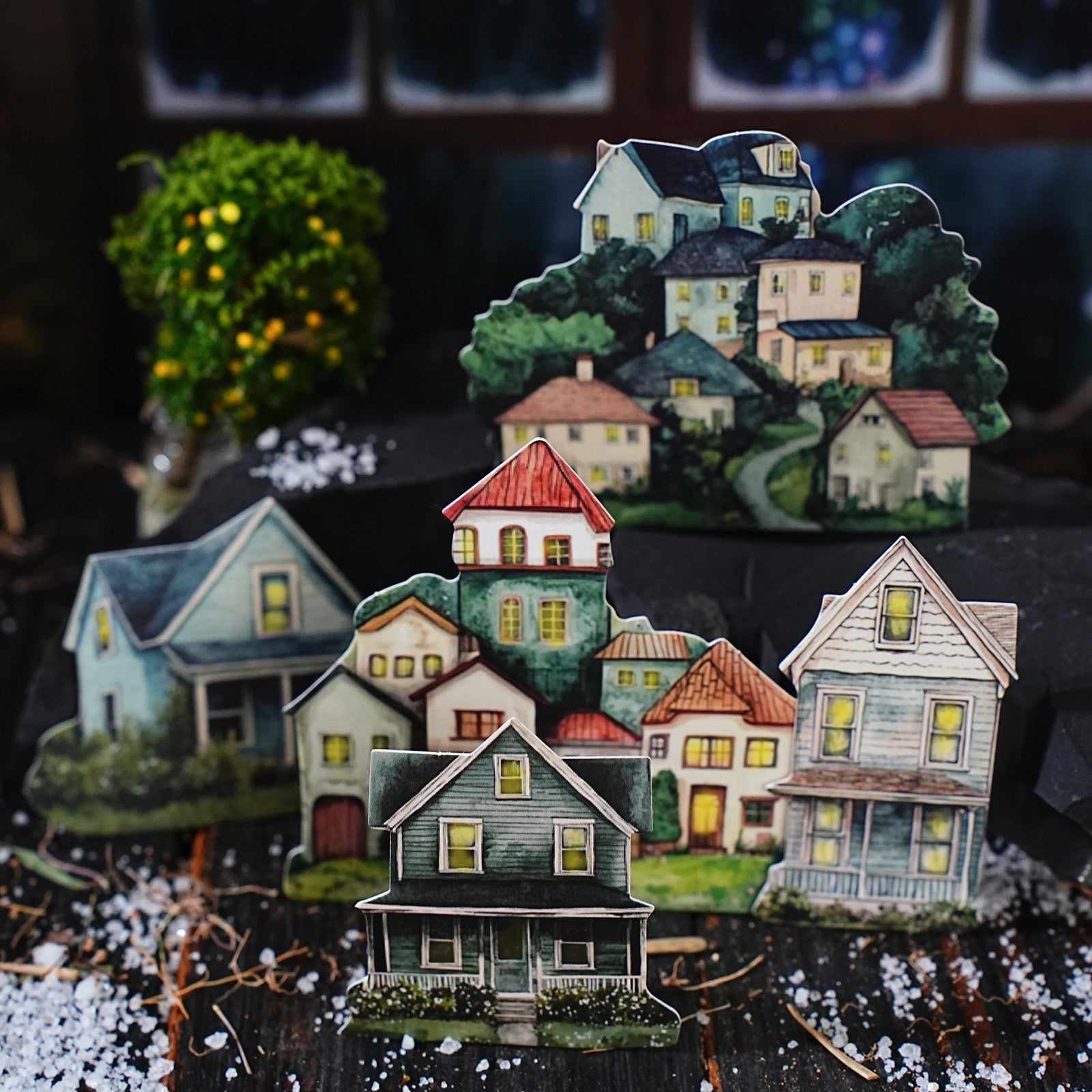 Colorful House Series Paper Sticker