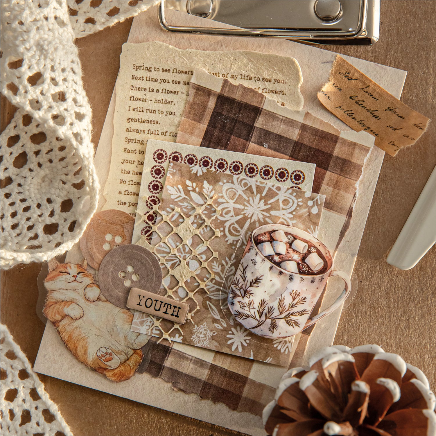 Roaming Autumn and Winter Scrapbooking Paper